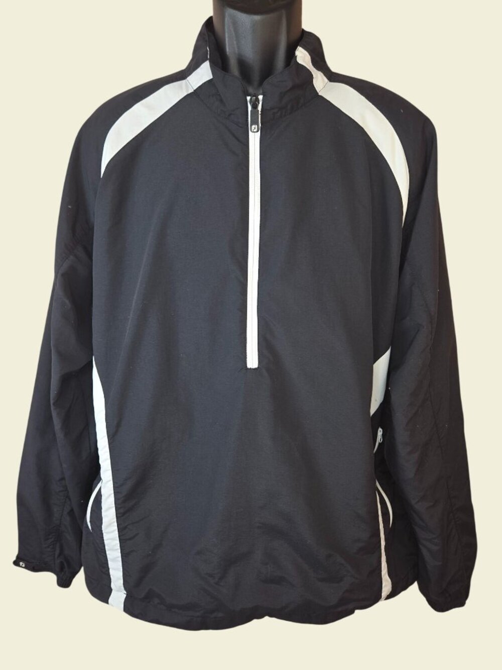 FootJoy Mens Black Windbreaker Golf Jacket Large